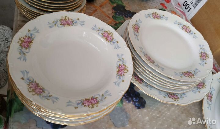 Столовой винтажный сервиз (Чехословакия), новый