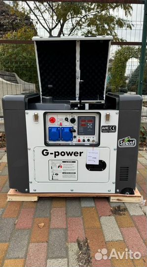 Дизельный генератор 10 kW g-power однофазный