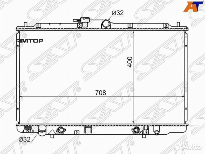 SAT HD0005-UA Радиатор Acura TL 98-03 / Honda Avan