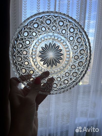 Тарелки хрусталь 2 шт