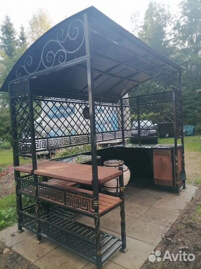Мангал с крышей