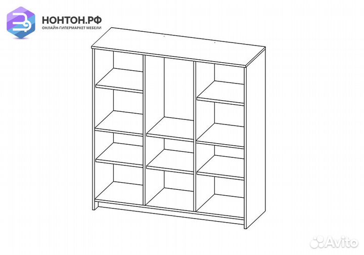 Комод с дверцами Сириус 1 ящик дуб венге