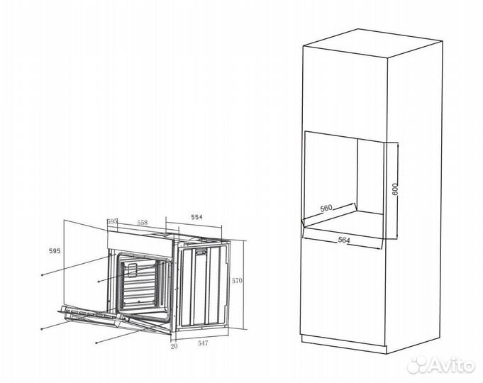Электрический духовой шкаф новая