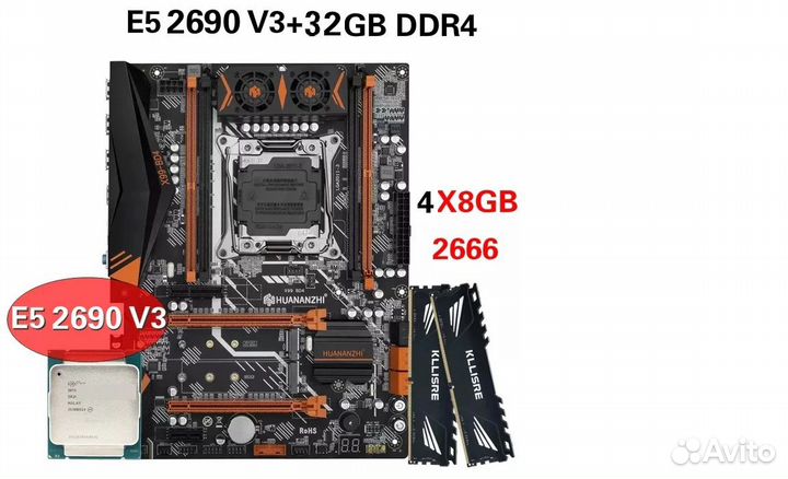 Комплект материнской платы huananzhix99-BD4 и xeon