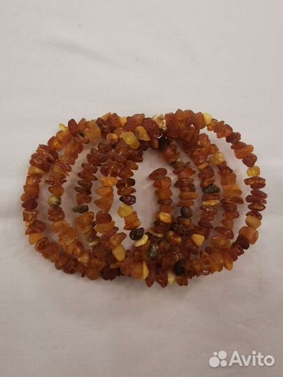Браслет и бусы из янтаря натурального