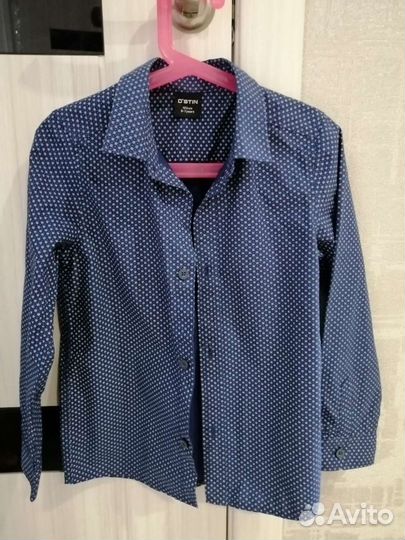 Рубашка Остин р.122 и джинсовая рубашка р.122