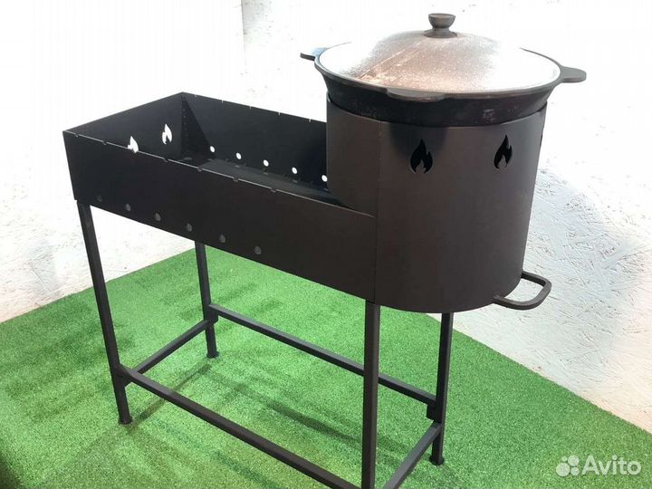 Мангал 3мм с печкой под казан под 6,8,10,12л