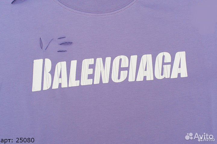 Футболка Balenciaga фиолетовая