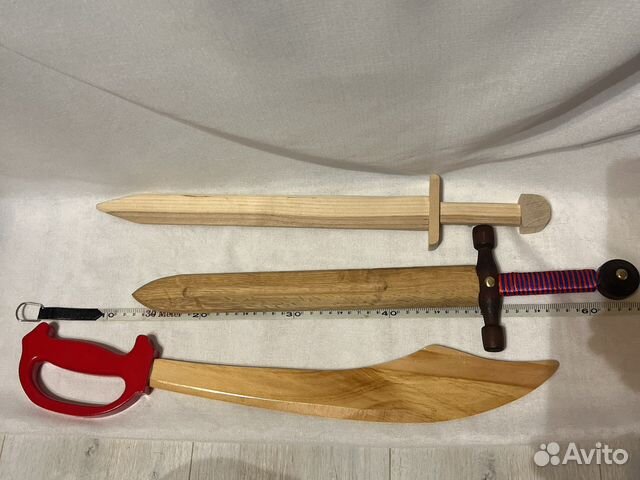 Новые детские мечи и сабли деревянные