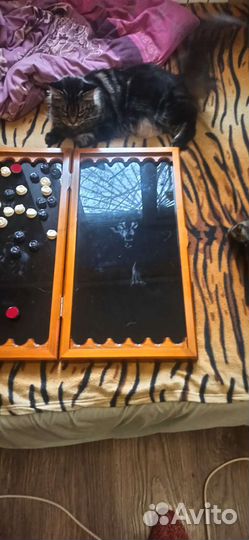 Нарды ручной работы со стеклом
