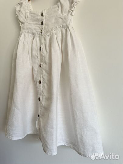 Платье льняное детское 110/116