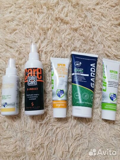 Спрей от комаров клещей, паста для очистки кожи