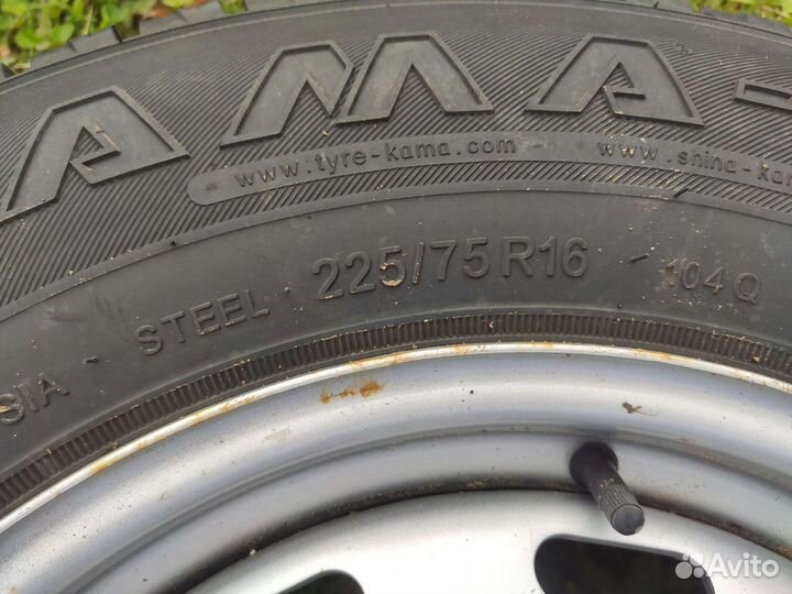 Кама 219 225 75 r16 на штамповке