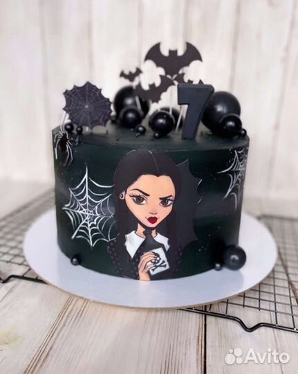 Торт уэнсдей, оригинальные торты,торт с wednesday