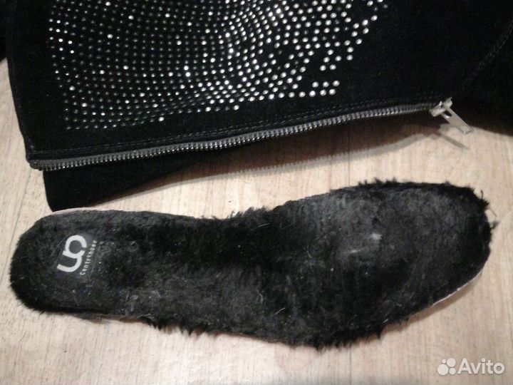 Зимние женские сапоги 38 натуральная замша