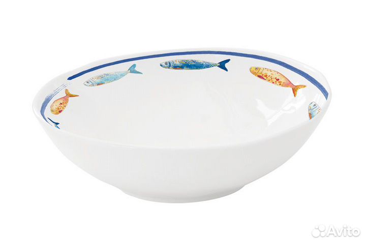 Салатник Морской берег, 16 см, Фарфор, 0,5 л