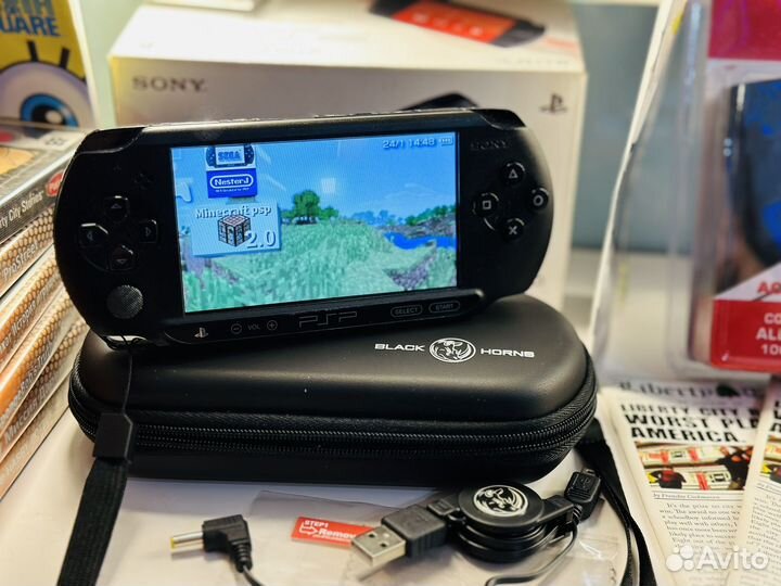 Sony PSP-E1008 Black 64 Gb(mega pack,3108 игр)