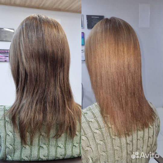 Кератиновое выпрямление волос