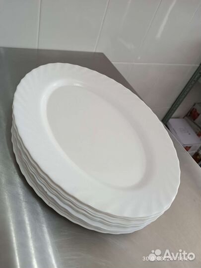 Большие овальные тарелки, 10 шт, длина 35 см