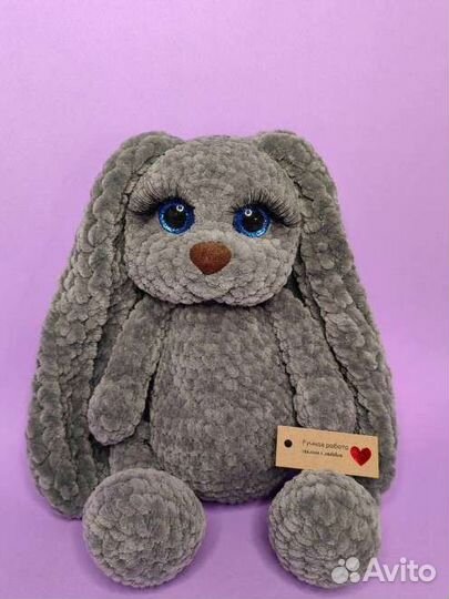 Вязаные игрушка зайка заяц