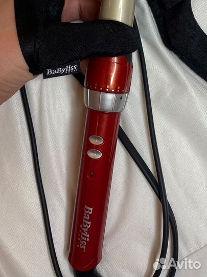 Щипцы д/ завивки BaByliss C20E, красный/золотистый