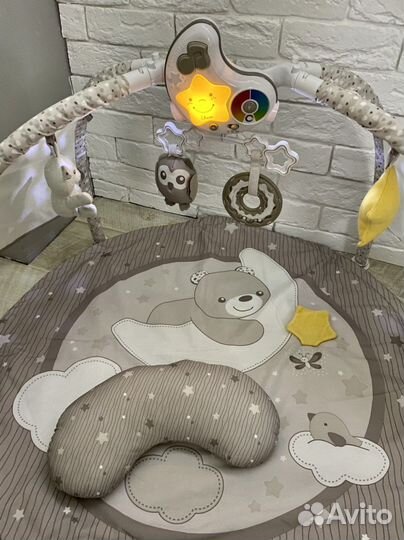 Развивающий коврик chicco+игрушки