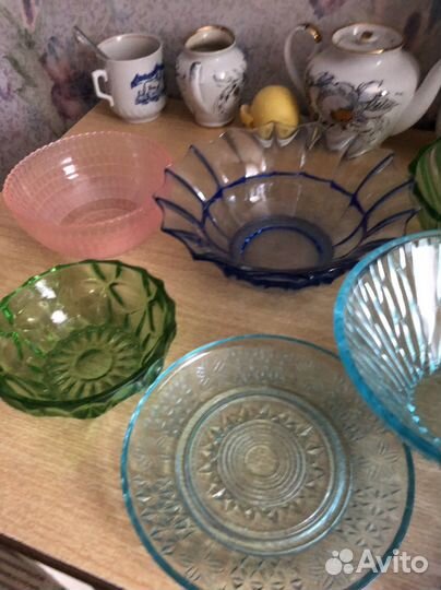 Салатники из цветного стекла СССР