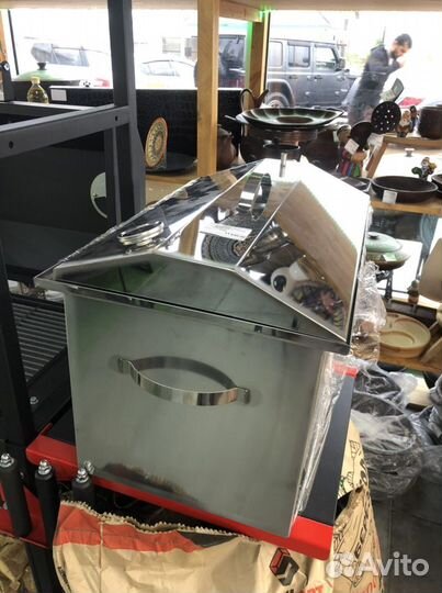 Коптильня 2.0мм. + термометр 300х500х300