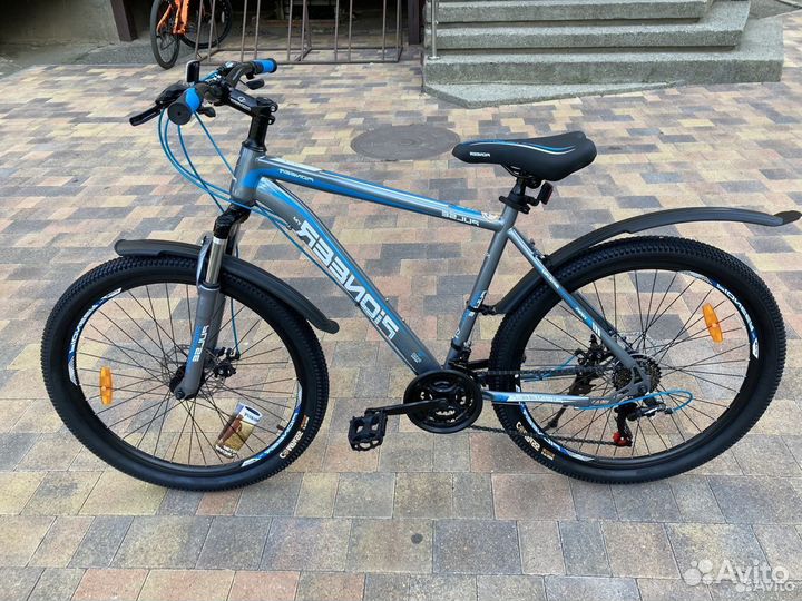 Скоростной велосипед Серый голубой новый