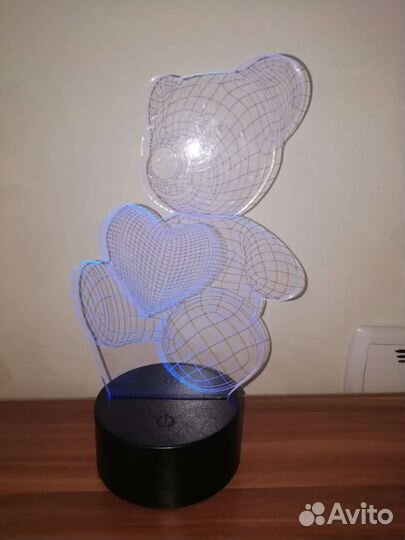 3D ночник светильник