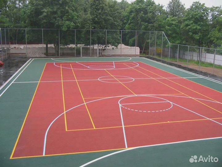 Укладка резинового покрытия k-7767