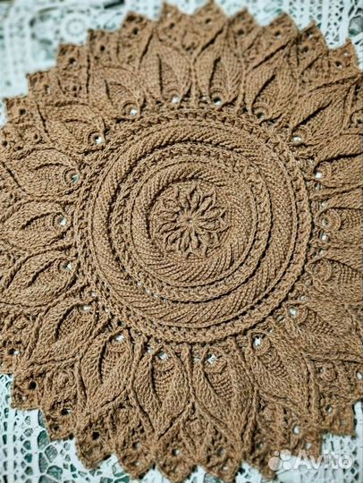 Ковёр джутовый. Техника-рельефное вязание