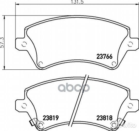 Колодки тормозные дисковые перед NP1049 NIS