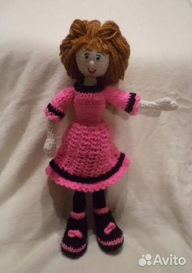 Вязаные игрушки Кукла 40 см