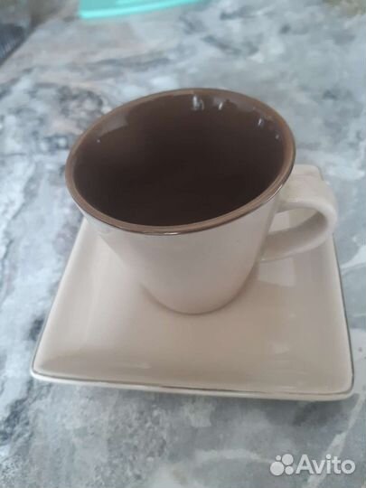 Чашка с блюдцем фарфор