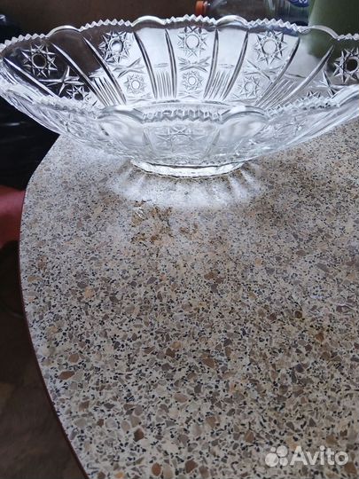 Ваза для фруктов хрусталь СССР