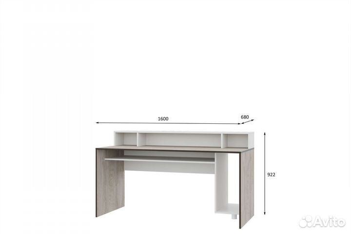 Большой компьютерный стол Акита