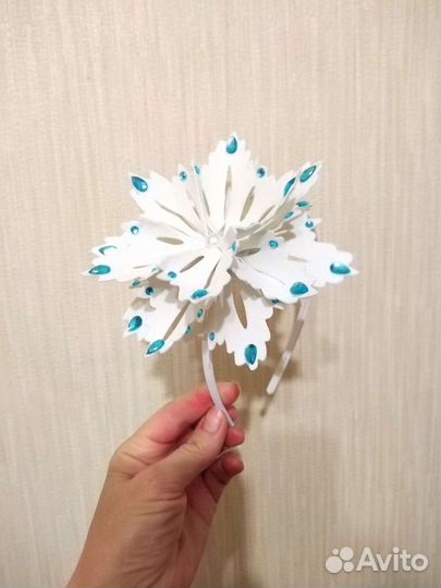 Снежинка ободок