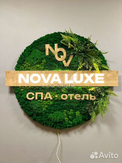 Вывеска мох для организации