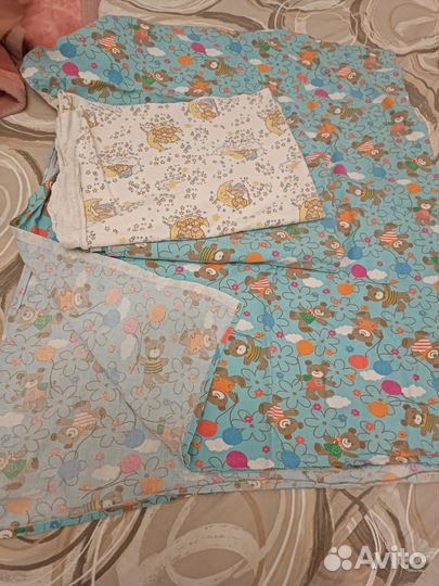 Бортики в детскую кроватку + постельное белье