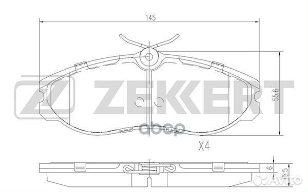 Колодки тормозные BS1112 Zekkert