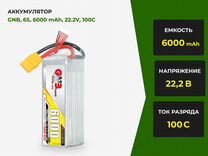 Аккумулятор GNB 6S 6000 mAh 100C