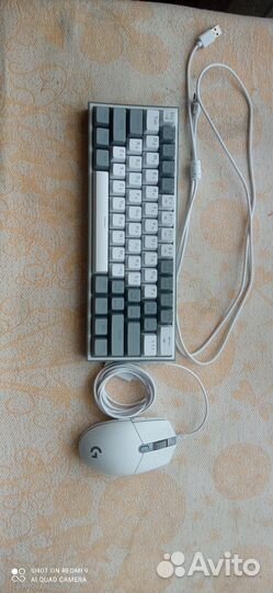 Мышь logitech и Клавиатура Red Dragon fizz rainbow