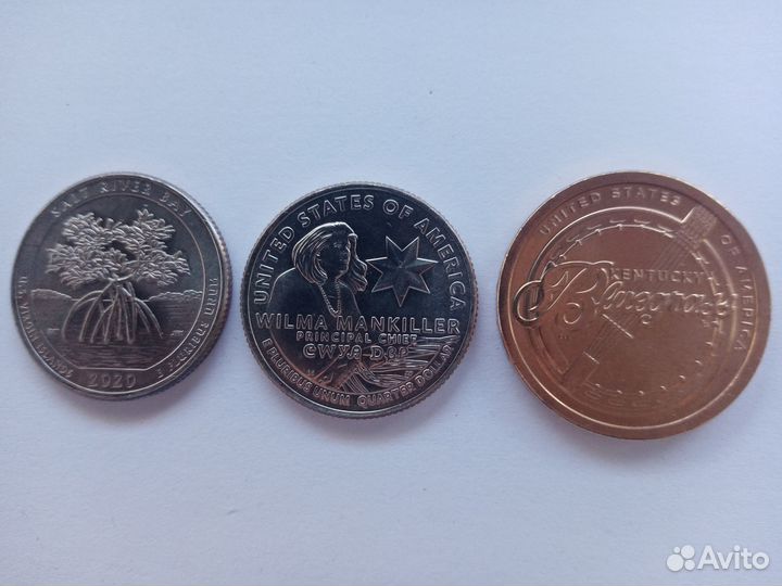 25 центов и 1 доллар США