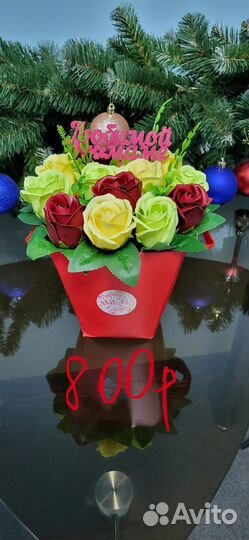 Букеты из мыльных роз, на день мамы