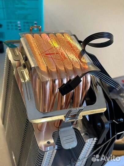 Кулер для процессора 6 трубок Снеговик Snowman