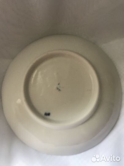 Чайное блюдце (тюльпан) кобальтовая сетка лфз