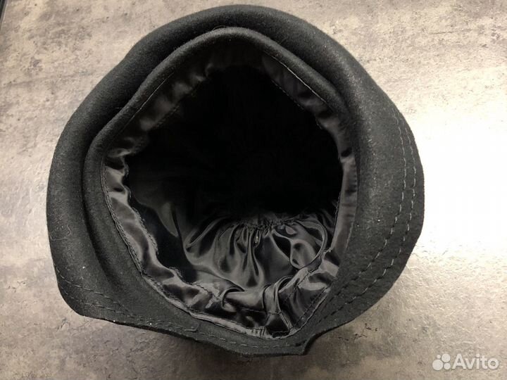 Головной убор - шляпа женская черная ручная работа