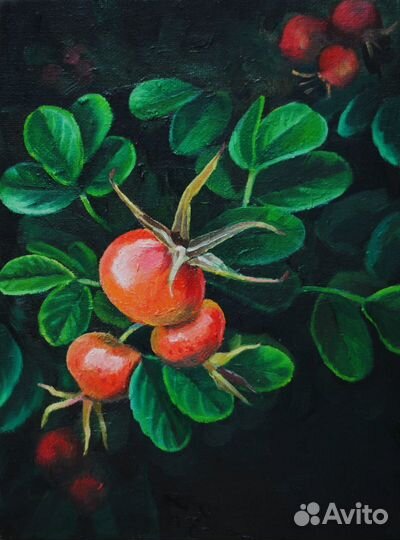 Картина с шиповником