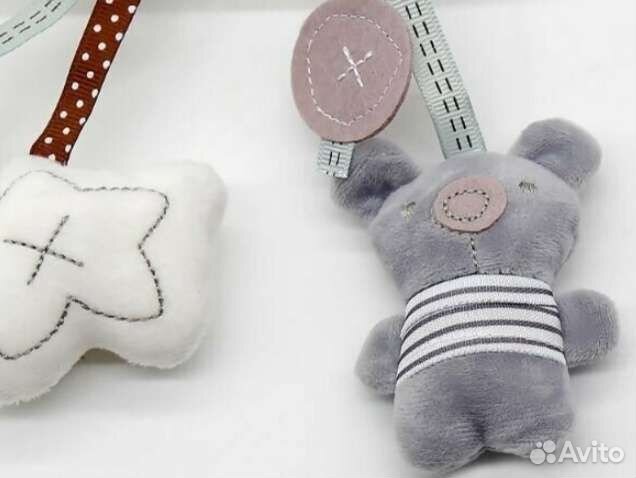 Подвеска с погремушками Зайка со звездами новая